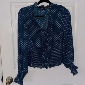 Dark blue and orange